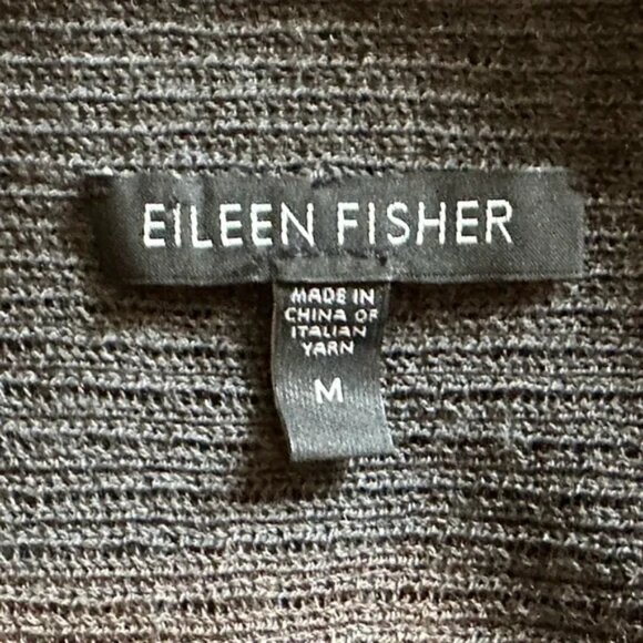 Eileen Fisher cardigan dark grey womens size M - Picture 8 of 8